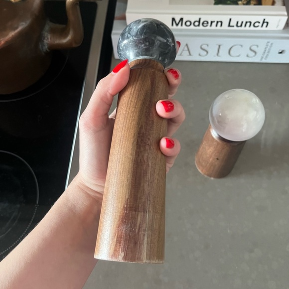 CB2 Marble Salt and Pepper Grinder Set - Picture 3 of 4